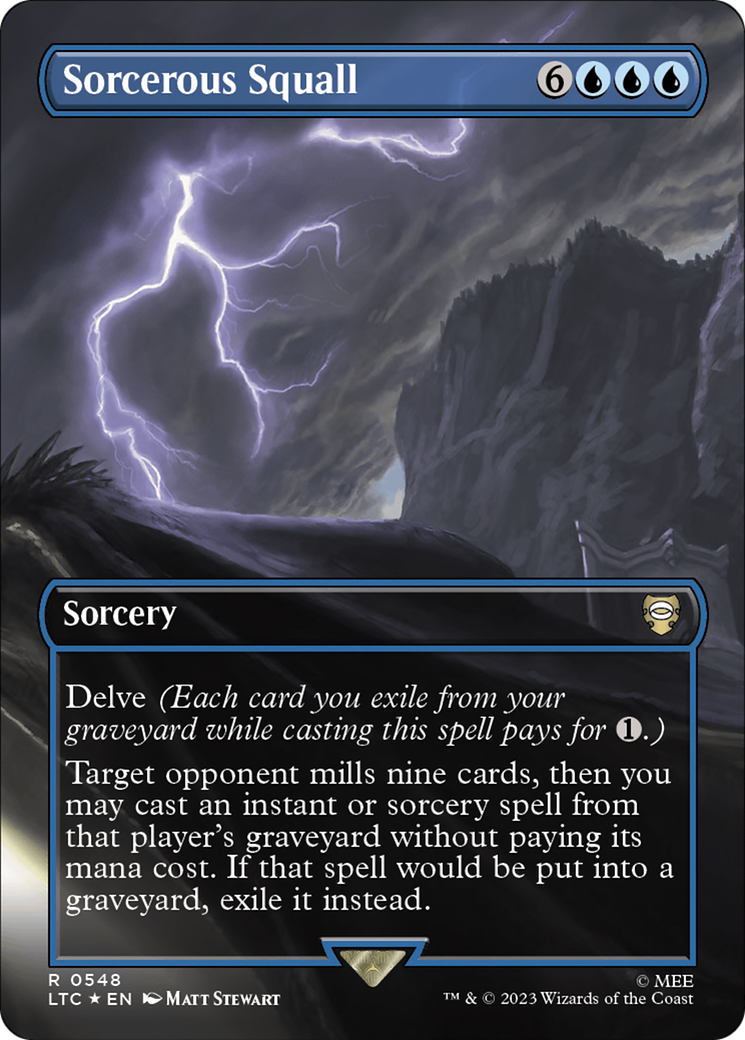Sorcerous Squall (Borderless) (Surge Foil) [The Lord of the Rings: Tales of Middle-Earth Commander] | Webway Games