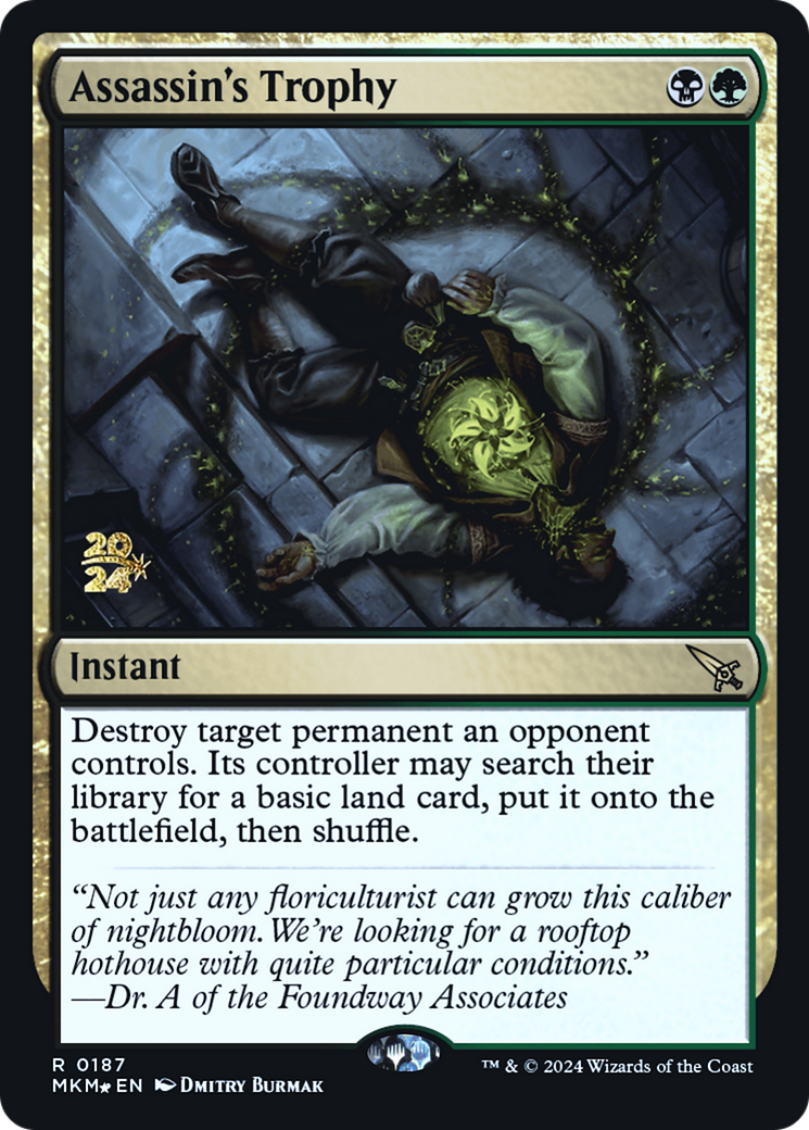 Assassin's Trophy (0187) [Murders at Karlov Manor Prerelease Promos] | Webway Games