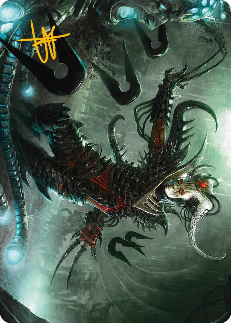 Vraan, Executioner Thane Art Card (Gold-Stamped Signature) [Phyrexia: All Will Be One Art Series] | Webway Games