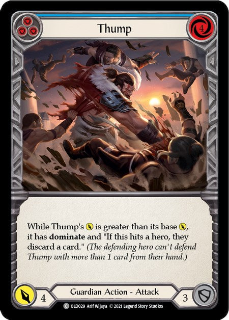 Thump (Blue) [OLD029] (Tales of Aria Oldhim Blitz Deck)  1st Edition Normal | Webway Games