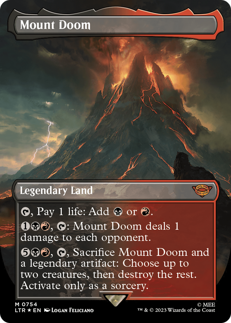 Mount Doom (Borderless) (Surge Foil) [The Lord of the Rings: Tales of Middle-Earth] | Webway Games