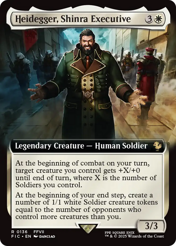 Heidegger, Shinra Executive (Extended Art) [FINAL FANTASY Commander] | Webway Games