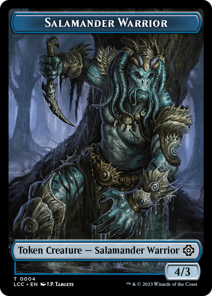 Salamander Warrior // Treasure Double-Sided Token [The Lost Caverns of Ixalan Commander Tokens] | Webway Games