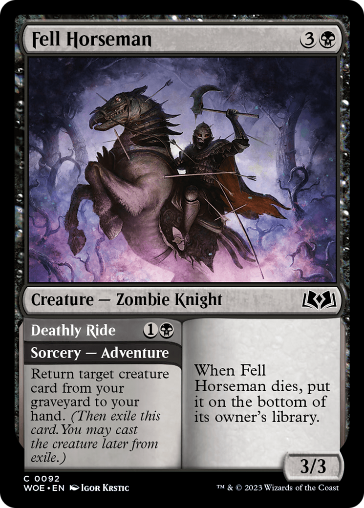Fell Horseman // Deathly Ride [Wilds of Eldraine] | Webway Games