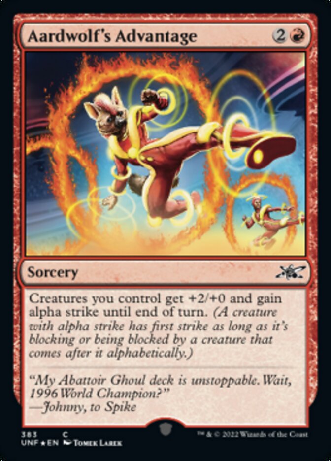 Aardwolf's Advantage (Galaxy Foil) [Unfinity] | Webway Games