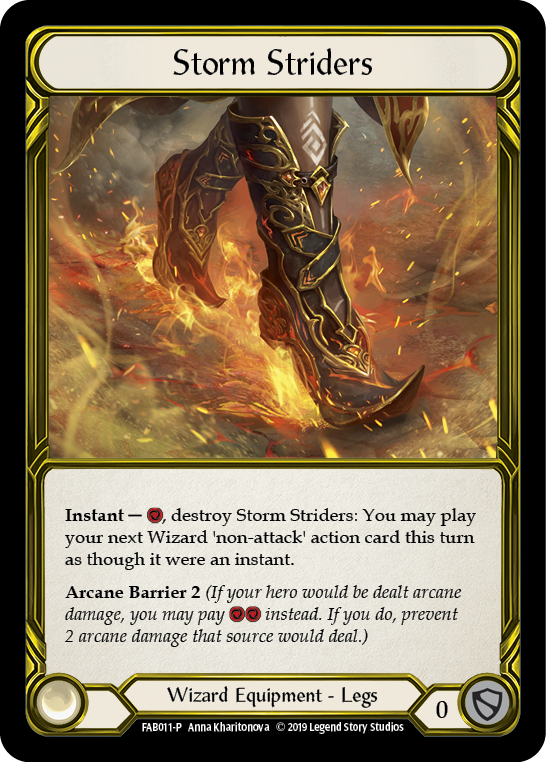 Storm Striders [FAB011-P] (Promo)  1st Edition Cold Foil - Golden | Webway Games