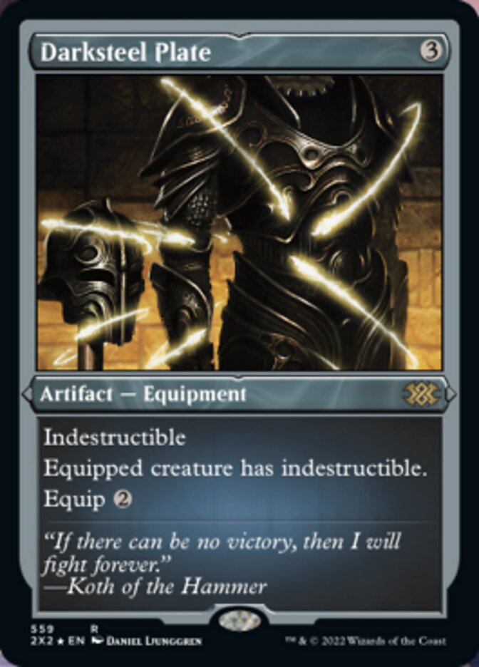 Darksteel Plate (Foil Etched) [Double Masters 2022] | Webway Games