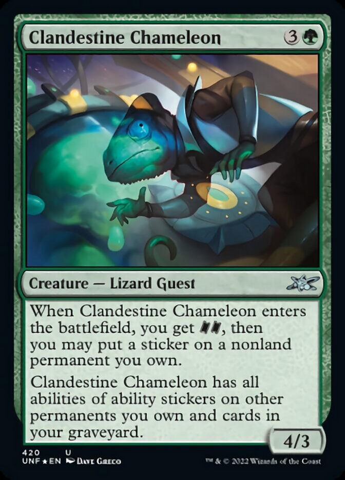 Clandestine Chameleon (Galaxy Foil) [Unfinity] | Webway Games