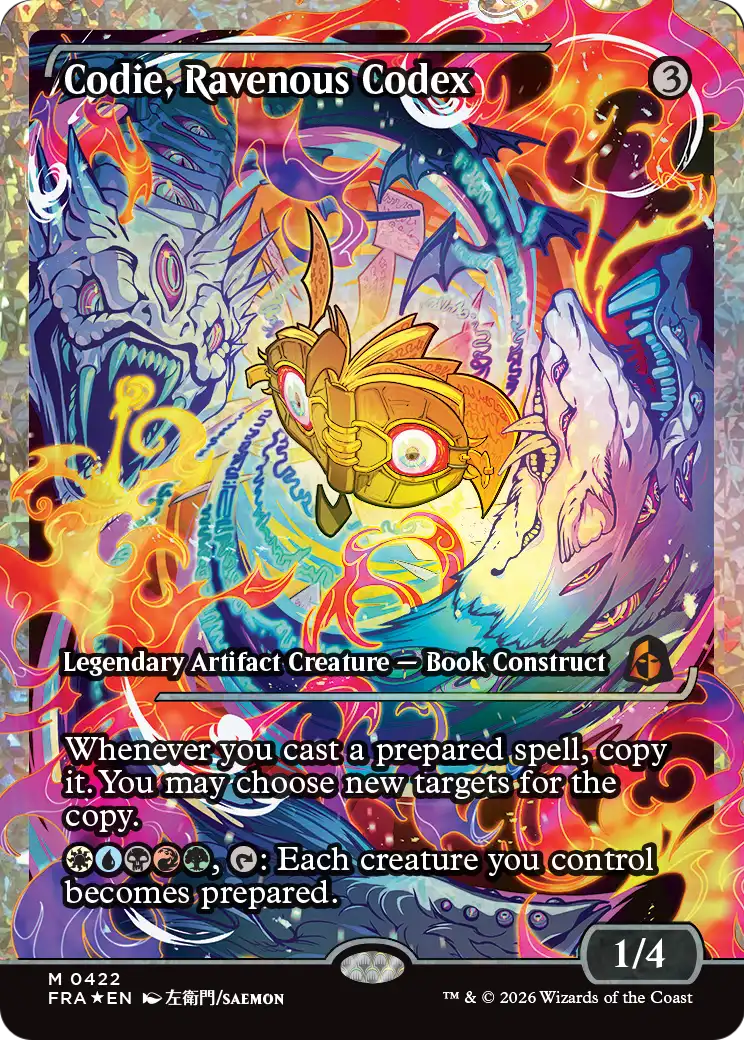 Codie, Ravenous Codex (Showcase) (Fracture Foil) [Reality Fracture] | Webway Games