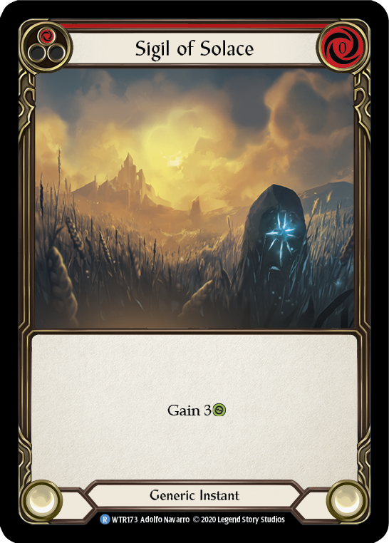 Sigil of Solace (Red) [U-WTR173] (Welcome to Rathe Unlimited)  Unlimited Rainbow Foil | Webway Games