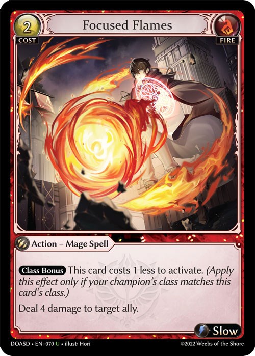 Focused Flames (070) [Dawn of Ashes: Starter Decks] | Webway Games