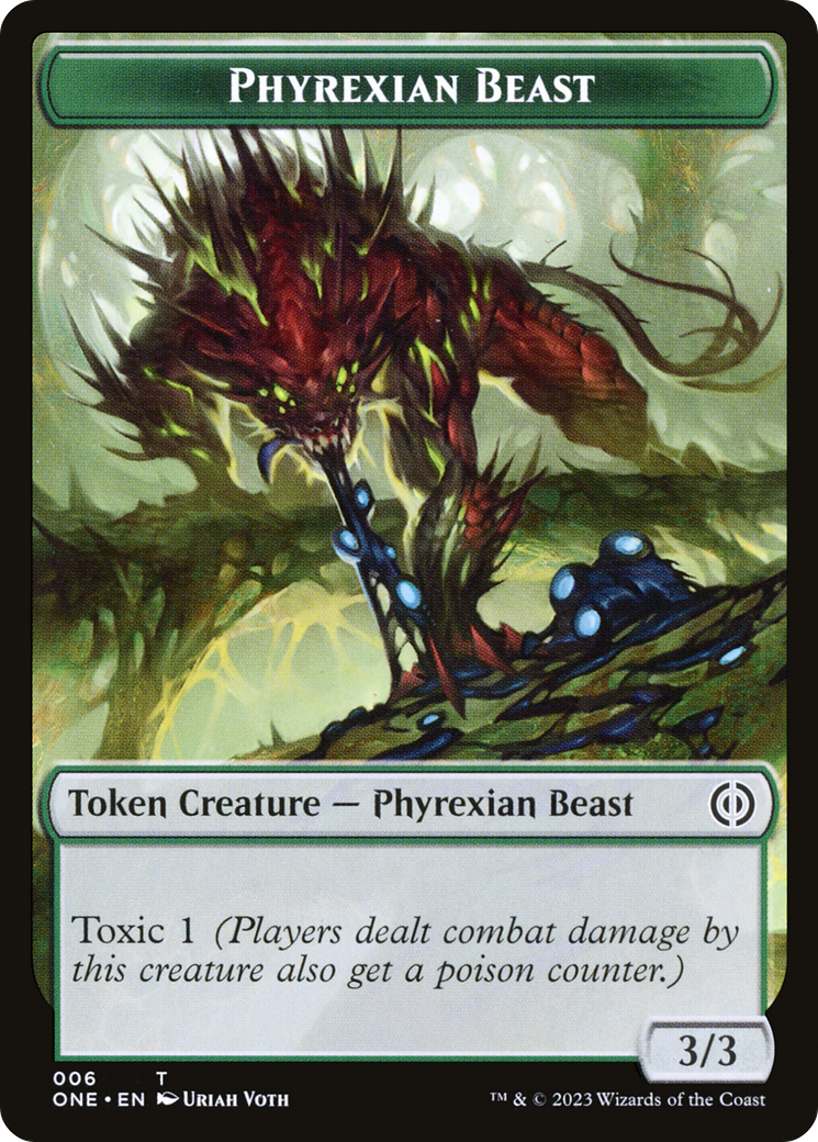 Phyrexian Goblin // Phyrexian Beast Double-Sided Token [Phyrexia: All Will Be One Tokens] | Webway Games