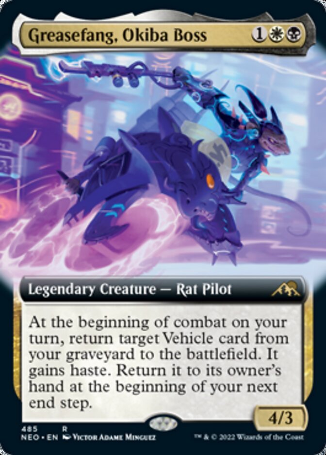 Greasefang, Okiba Boss (Extended Art) [Kamigawa: Neon Dynasty] | Webway Games