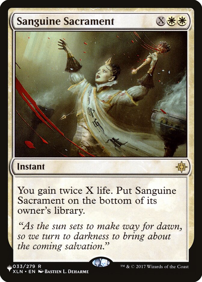 Sanguine Sacrament [The List] | Webway Games