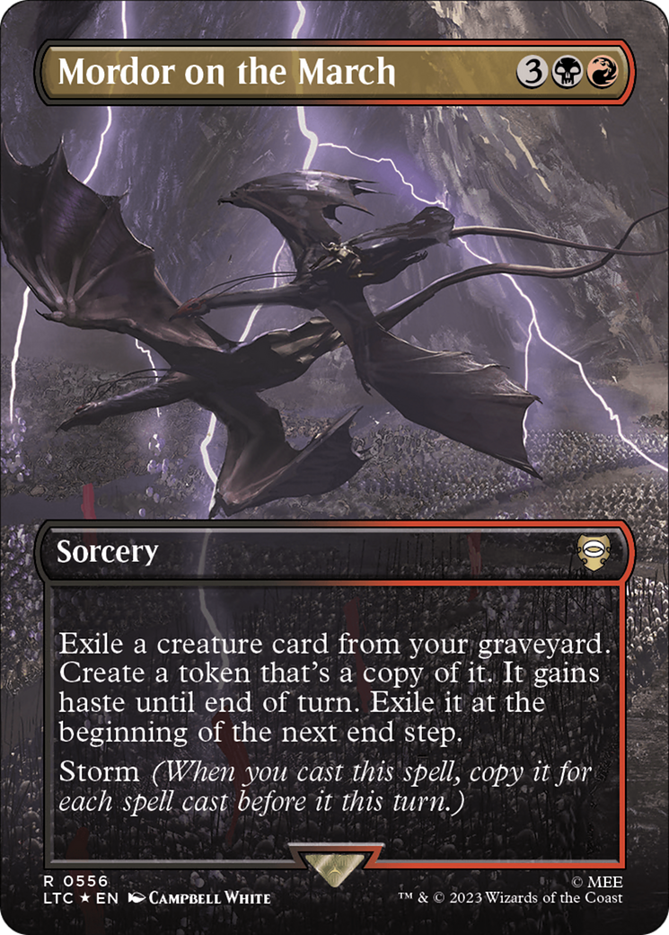 Mordor on the March (Borderless) (Surge Foil) [The Lord of the Rings: Tales of Middle-Earth Commander] | Webway Games