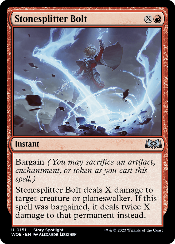Stonesplitter Bolt [Wilds of Eldraine] | Webway Games