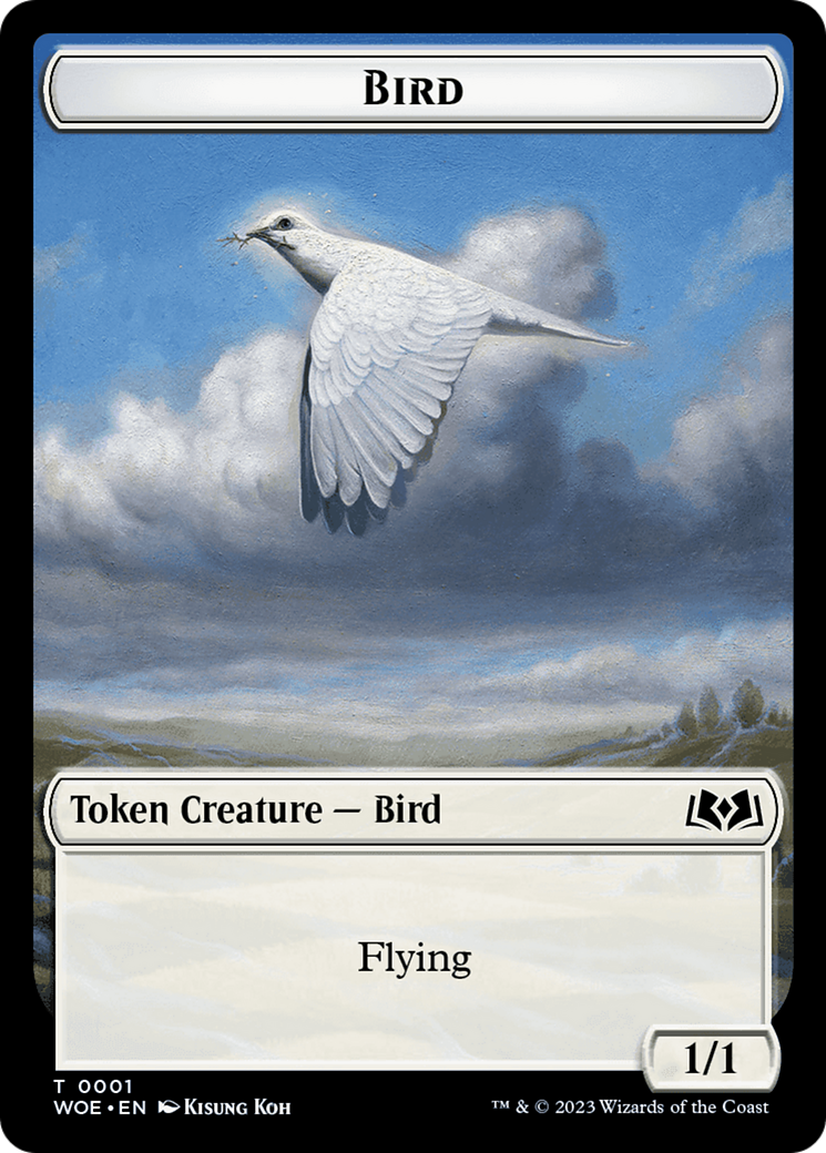 Bird // Food (0010) Double-Sided Token [Wilds of Eldraine Tokens] | Webway Games