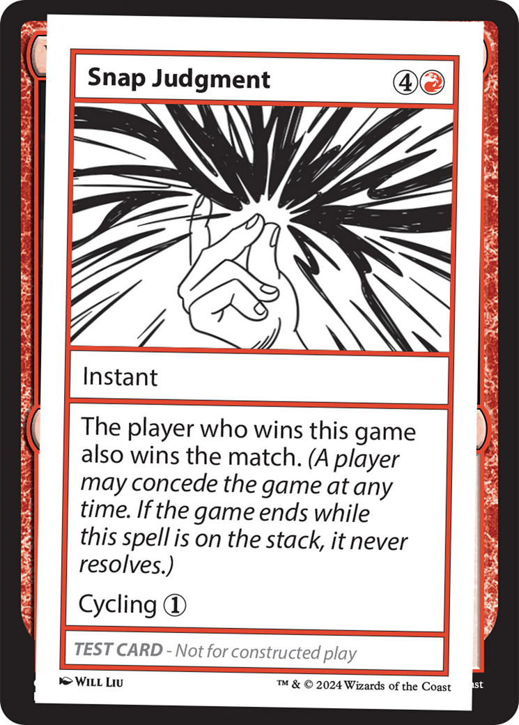 Snap Judgment [Mystery Booster 2 Playtest Cards] | Webway Games