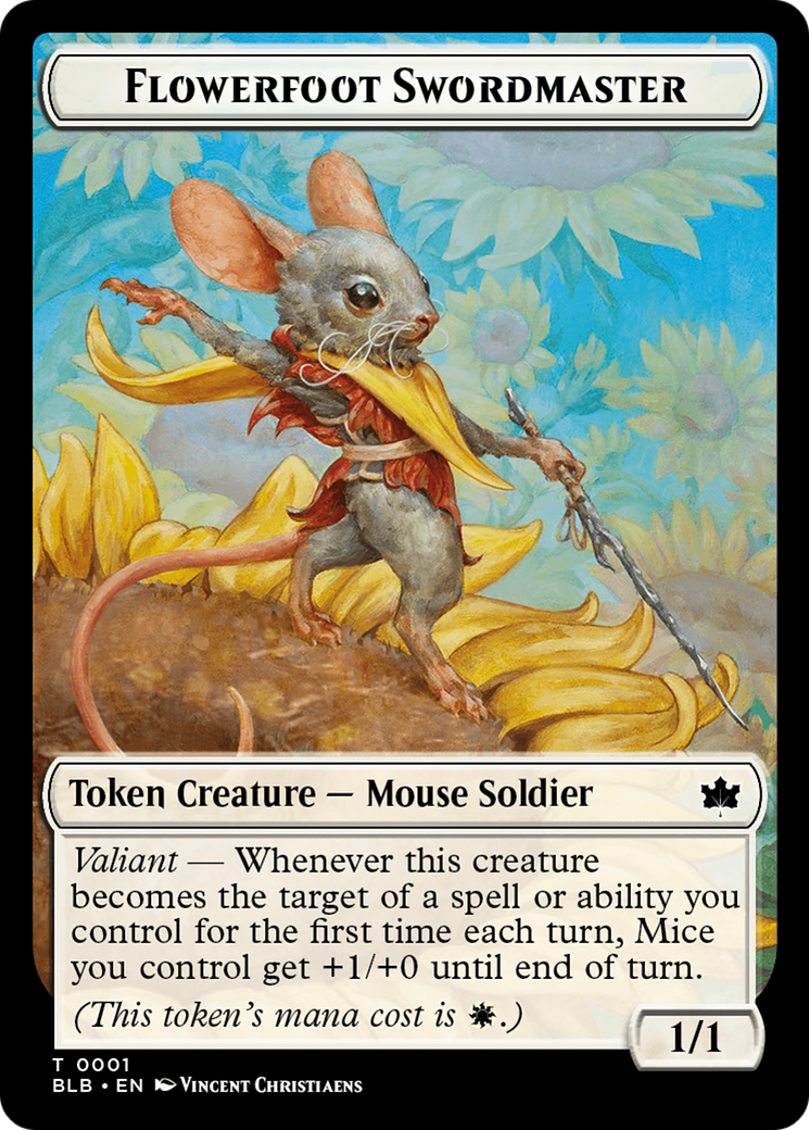 Flowerfoot Swordmaster Token [Bloomburrow Tokens] | Webway Games