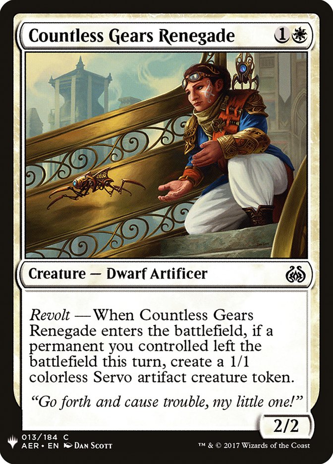Countless Gears Renegade [Mystery Booster] | Webway Games