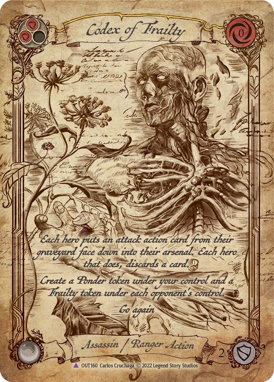Codex of Frailty (Marvel Cold Foil) [OUT160] (Outsiders)  Cold Foil | Webway Games
