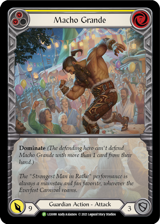 Macho Grande (Yellow) [LGS088] (Promo)  Rainbow Foil | Webway Games