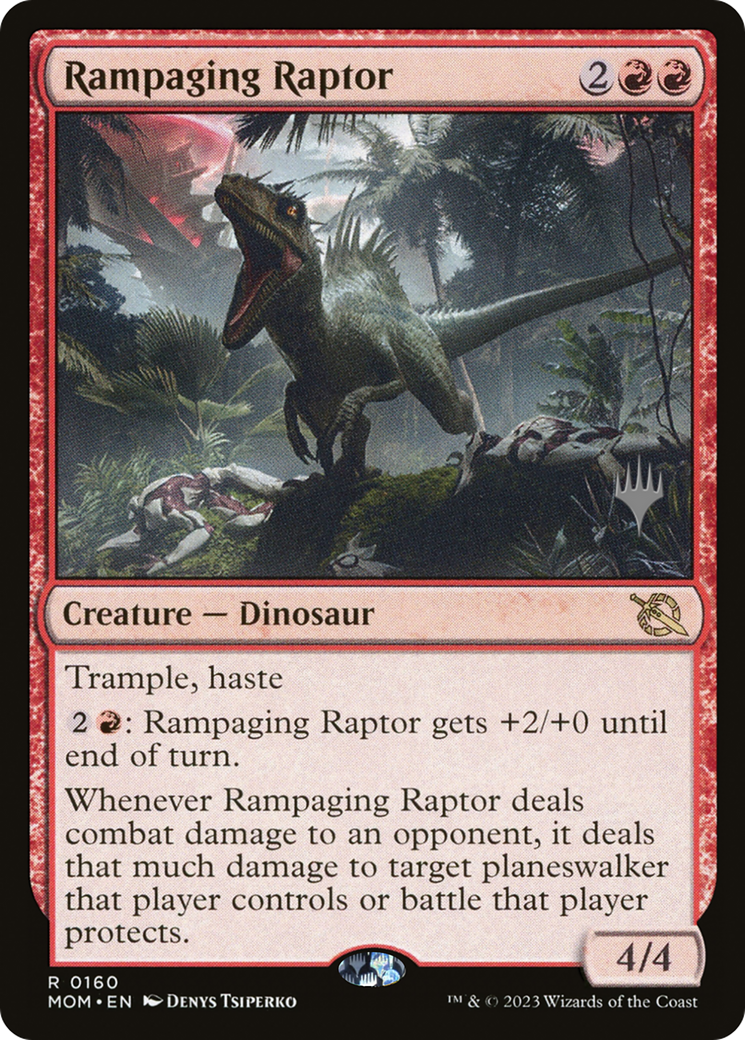 Rampaging Raptor (Promo Pack) [March of the Machine Promos] | Webway Games