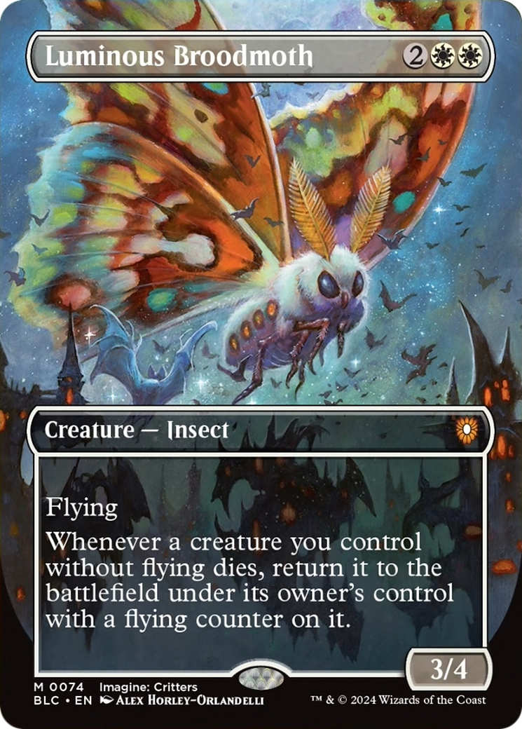 Luminous Broodmoth (Borderless) [Bloomburrow Commander] | Webway Games