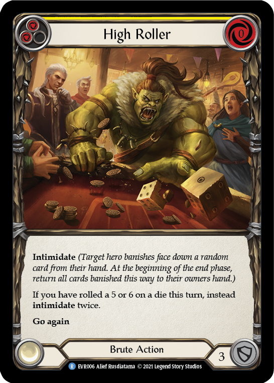 High Roller (Yellow) [EVR006] (Everfest)  1st Edition Rainbow Foil | Webway Games
