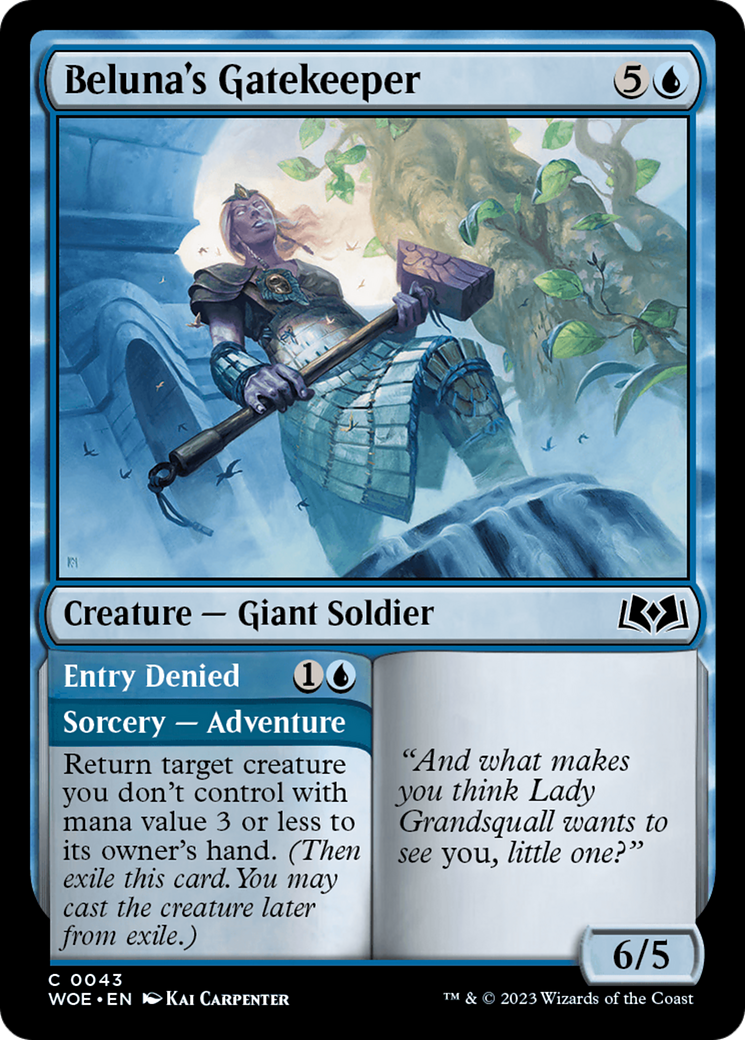 Beluna's Gatekeeper // Entry Denied [Wilds of Eldraine] | Webway Games