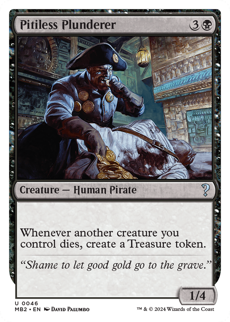 Pitiless Plunderer (White Border) [Mystery Booster 2] | Webway Games