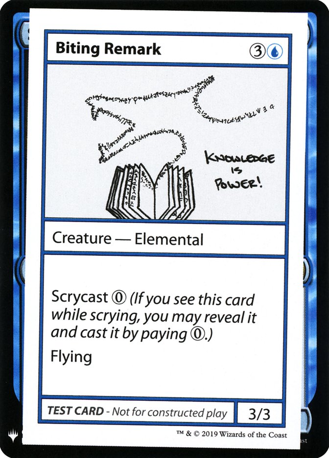 Biting Remark [Mystery Booster Playtest Cards] | Webway Games