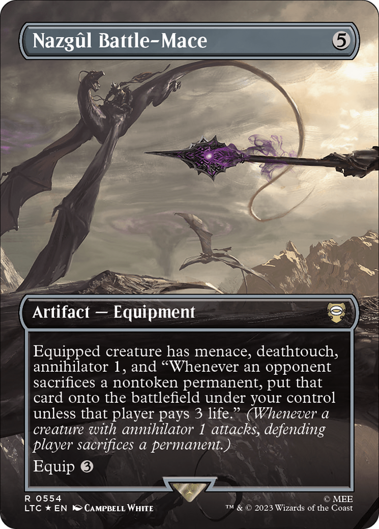 Nazgul Battle-Mace (Borderless) (Surge Foil) [The Lord of the Rings: Tales of Middle-Earth Commander] | Webway Games