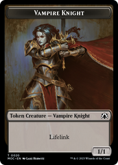Vampire Knight // Soldier Double-Sided Token [March of the Machine Commander Tokens] | Webway Games