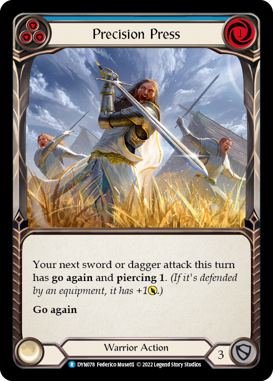 Precision Press (Blue) [DYN078] (Dynasty)  Rainbow Foil | Webway Games