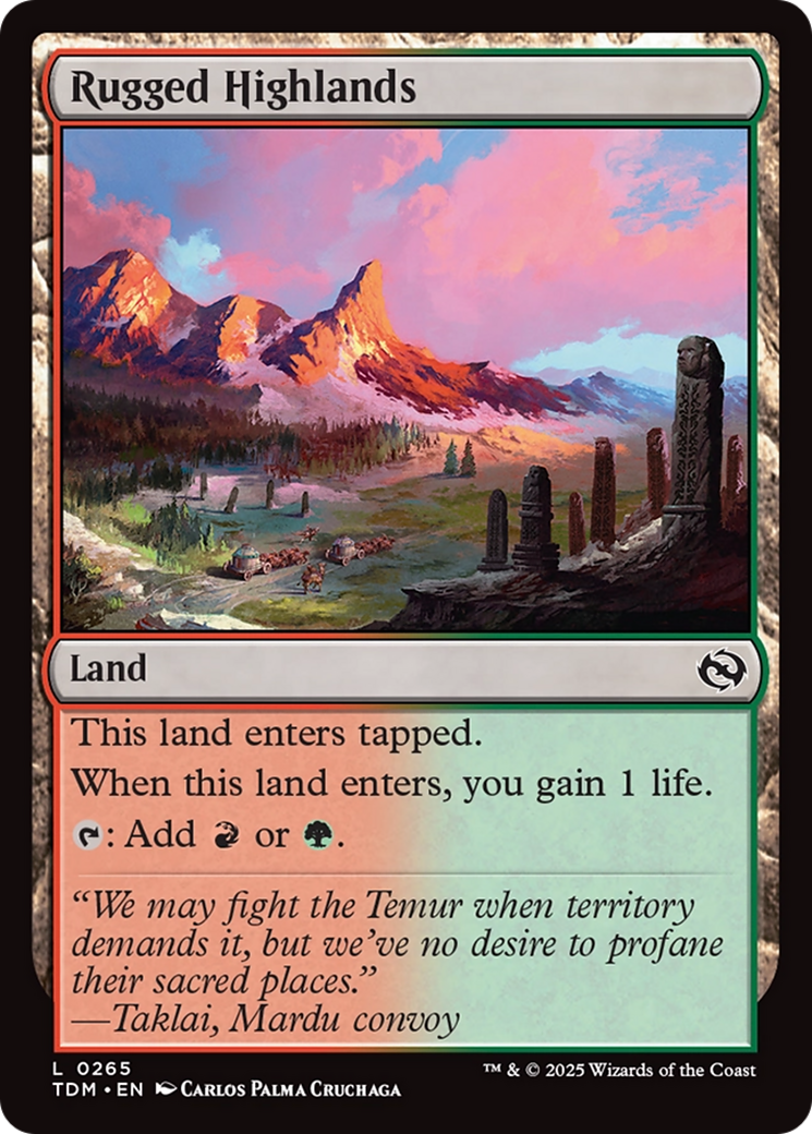 Rugged Highlands [Tarkir: Dragonstorm] | Webway Games