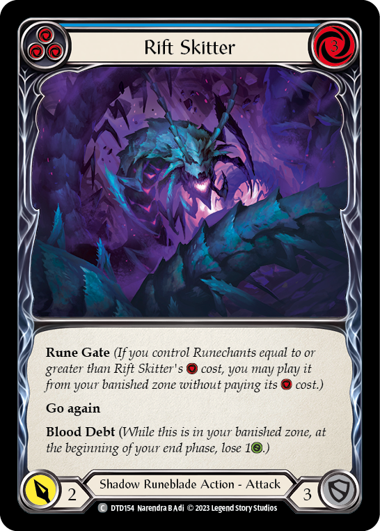 Rift Skitter (Blue) [DTD154] (Dusk Till Dawn)  Rainbow Foil | Webway Games