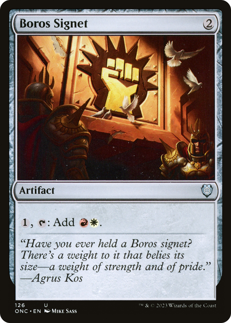 Boros Signet [Phyrexia: All Will Be One Commander] | Webway Games