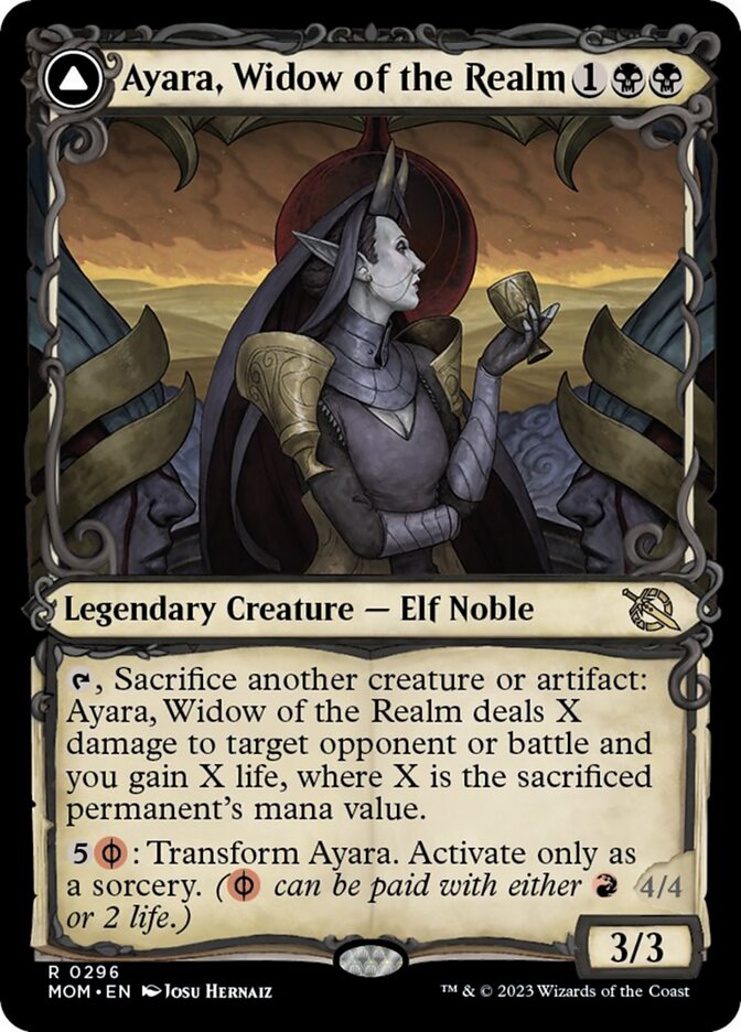 Ayara, Widow of the Realm // Ayara, Furnace Queen (Showcase Planar Booster Fun) [March of the Machine] | Webway Games