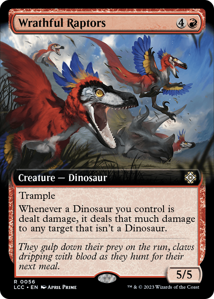 Wrathful Raptors (Extended Art) [The Lost Caverns of Ixalan Commander] | Webway Games