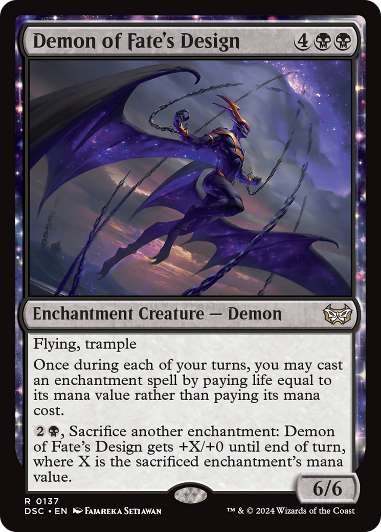 Demon of Fate's Design [Duskmourn: House of Horror Commander] | Webway Games
