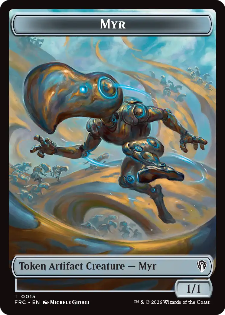 Gingerbrute // Myr Double-Sided Token [Reality Fracture Commander Tokens] | Webway Games