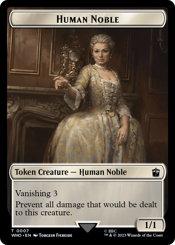 Human Noble // Cyberman Double-Sided Token [Doctor Who Tokens] | Webway Games