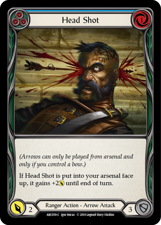 Head Shot (Blue) [ARC059-C] (Arcane Rising)  1st Edition Normal | Webway Games