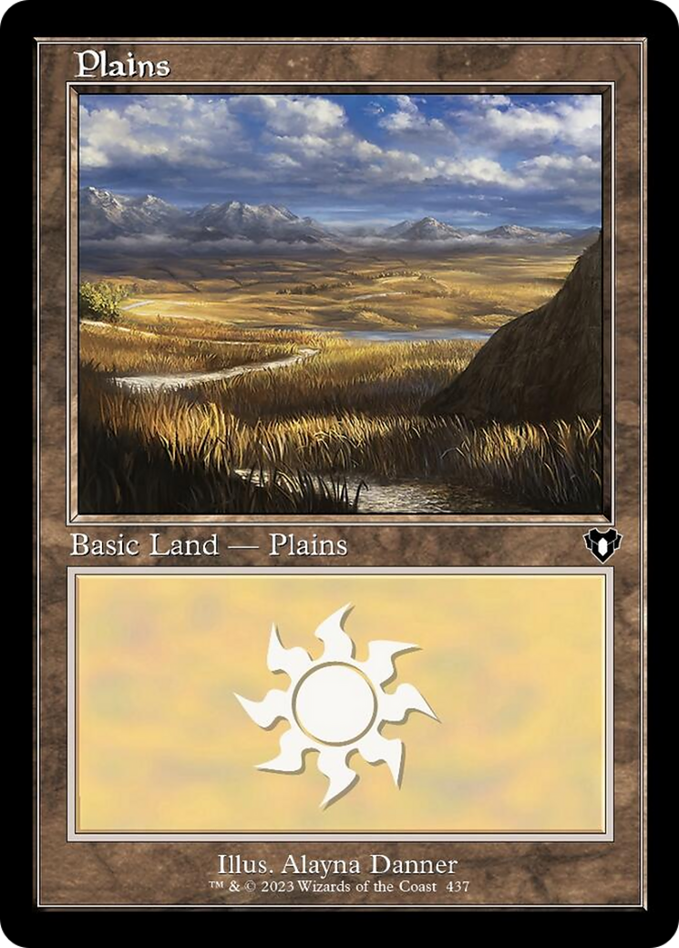 Plains (437) (Retro) [Commander Masters] | Webway Games