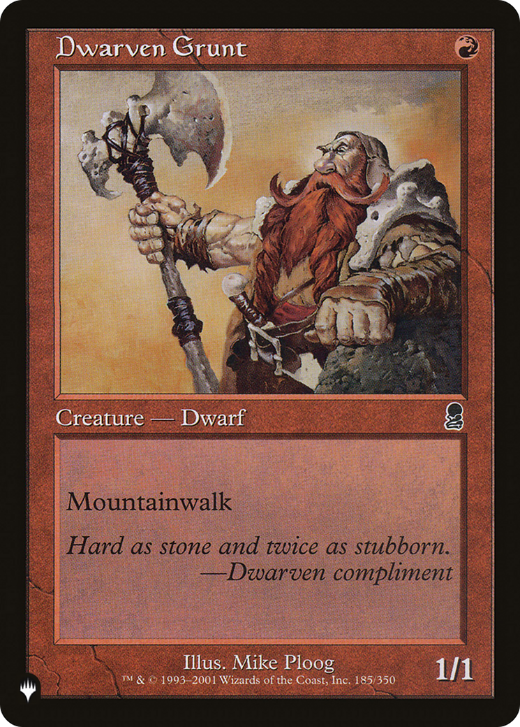 Dwarven Grunt [The List] | Webway Games