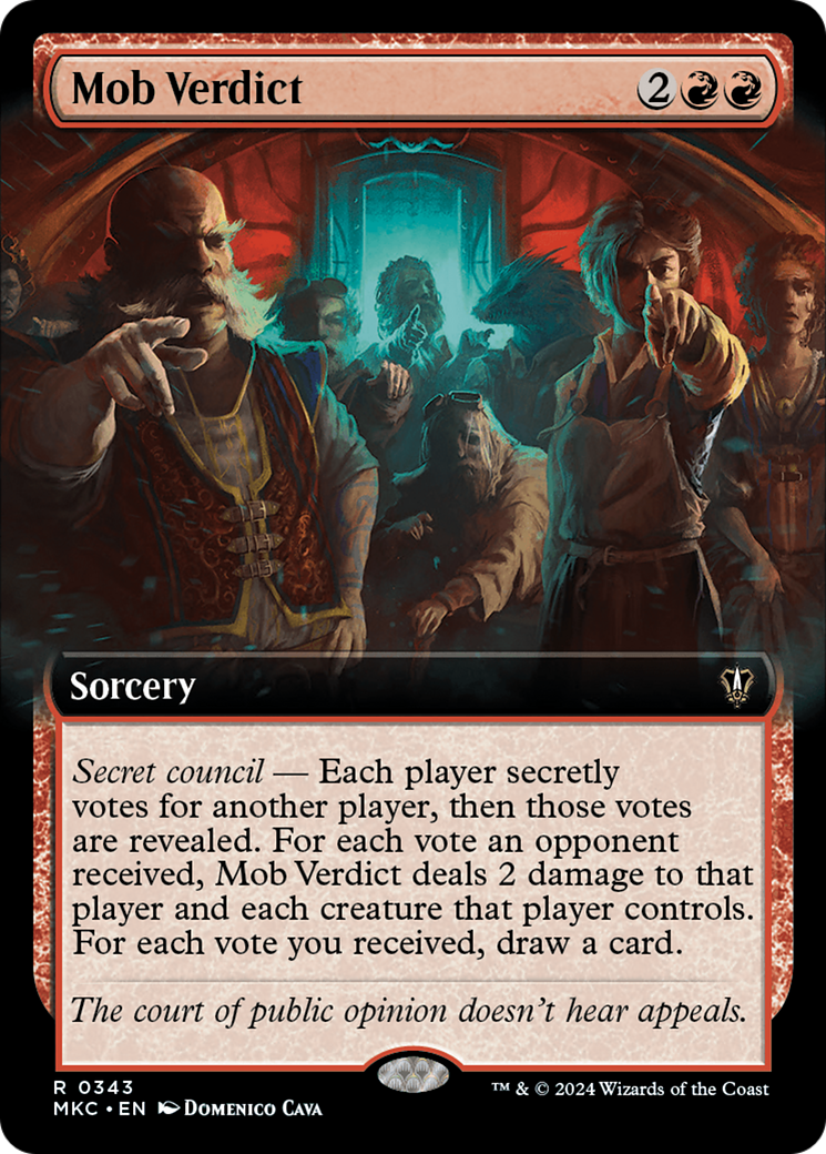 Mob Verdict (Extended Art) [Murders at Karlov Manor Commander] | Webway Games