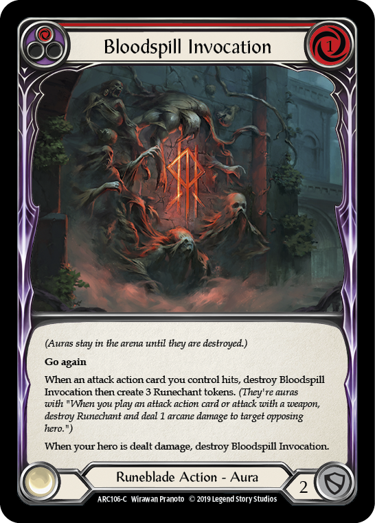Bloodspill Invocation (Red) [ARC106-C] (Arcane Rising)  1st Edition Normal | Webway Games