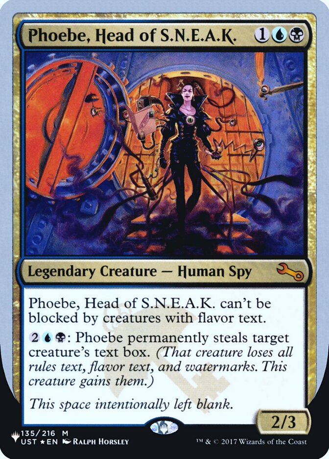 Phoebe, Head of S.N.E.A.K. (Unfinity Foil Edition) [The List] | Webway Games