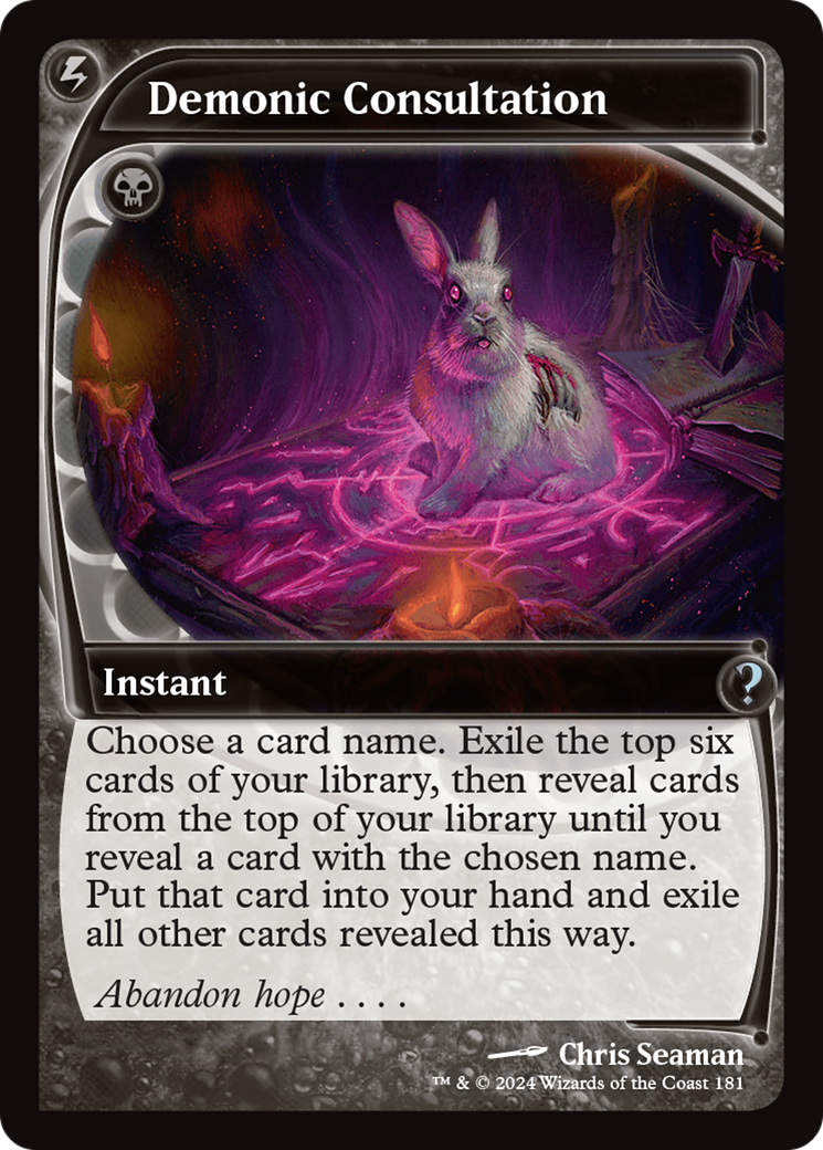 Demonic Consultation (Future Sight) [Mystery Booster 2] | Webway Games